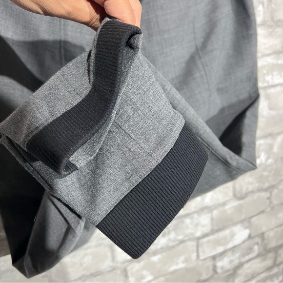 Athleta Women's Size 2 Gray Jogger Yoga Slacks Wool Blend Zip Fly Elastic Waist - Picture 6 of 9